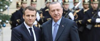 Copertina di Parigi, braccio di ferro tra Macron e Erdogan: “La Turchia in Ue? Impensabile”, “Basta, siamo stanchi di implorare”