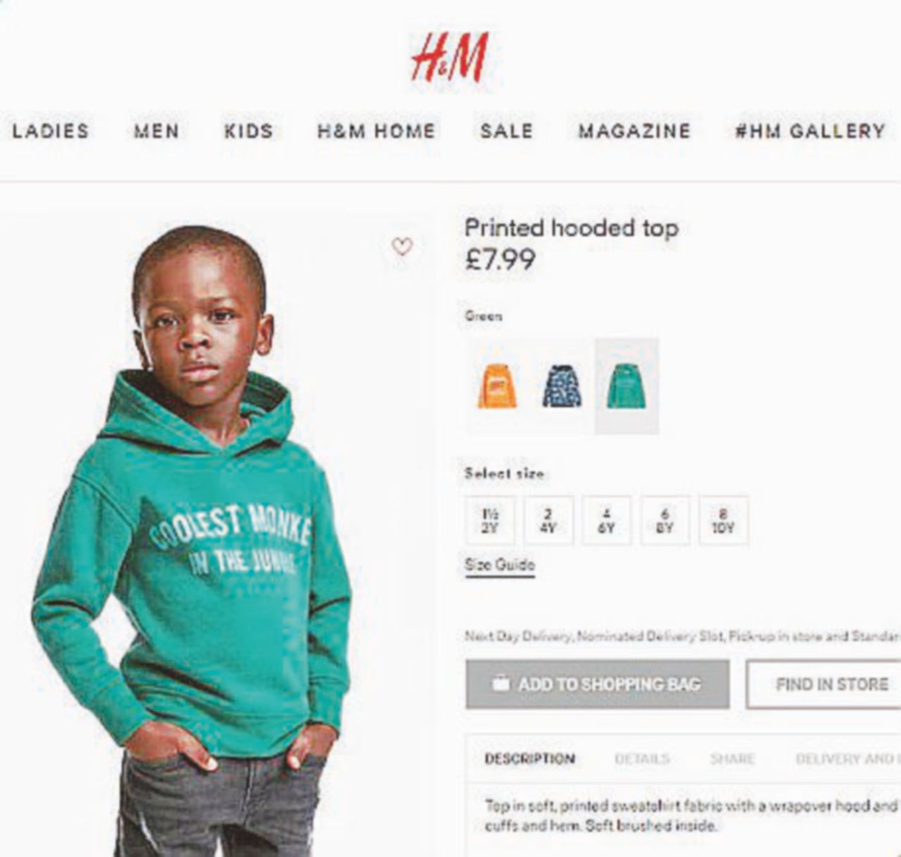 Copertina di H&M e la buccia di banana della felpa razzista: proteste e scuse sui social