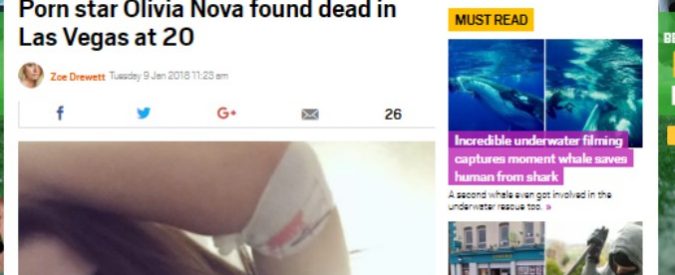 Olivia Nova, trovata morta la giovanissima pornostar. A Natale aveva detto di sentirsi molto sola