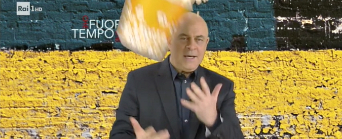 Copertina di Crozza, Fazio: “Per par condicio devi parlare anche del M5s”. “Di Maio, una mezza saga col botto”