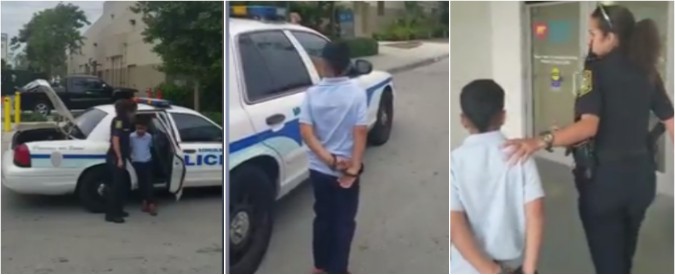 Copertina di Usa, spintona la maestra in classe. Bimbo di sette anni ammanettato e scortato in centro psichiatrico