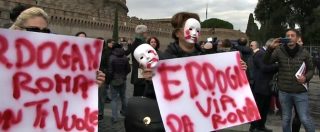 Copertina di Erdogan a Roma, la protesta dei curdi: “Massacra donne e bambini e nessuno dice nulla”