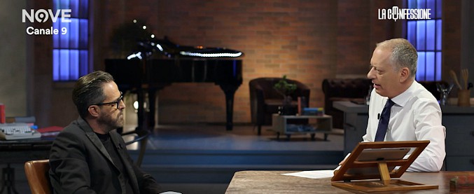 Copertina di La Confessione, Marco Baldini a Peter Gomez: “Linus mi prestò 100 milioni di lire e non li ho mai restituiti”