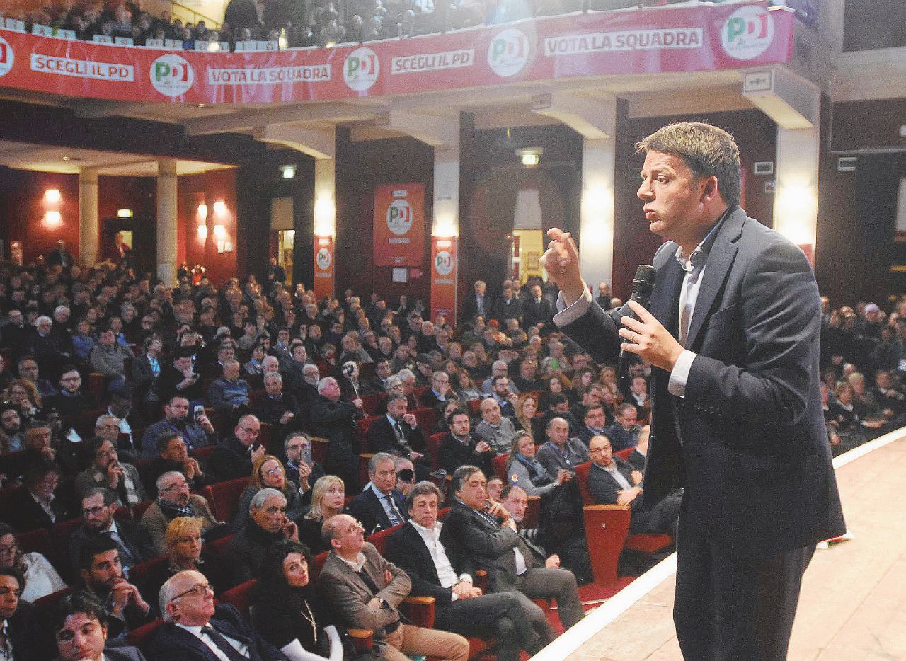 Copertina di Renzi, pochi accenni alla mafia e abbraccia il rettore Navarra
