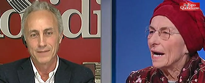 Copertina di Elezioni, Travaglio a Bonino: “Ha detto che tornerebbe a fare un governo con Berlusconi”. E la leader di +Europa si infuria