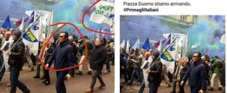 Copertina di Elezioni, bandiera “Prima il nord” sparisce da foto del candidato leghista in Puglia. Maroni: “La storia non può finire così”
