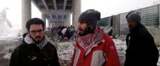 Copertina di Ventimiglia, neve e gelo sull’accampamento dei migranti. I volontari: “Situazione pesante servono legna e coperte”