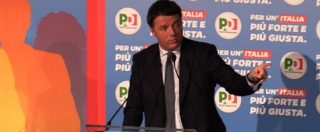 Copertina di Elezioni, Renzi: “Sulle banche non siamo scappati…”. E il militante contesta: “E Boschi dove l’abbiamo candidata?”