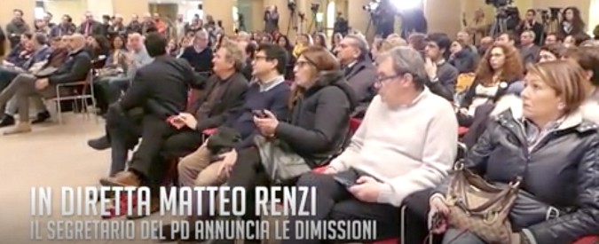 Copertina di Renzi si dimette, al comitato elettorale di Zingaretti scatta l’applauso (subito zittito)