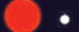 Copertina di Così una gigante rossa ha riportato in vita una stella di neutroni diventata zombie