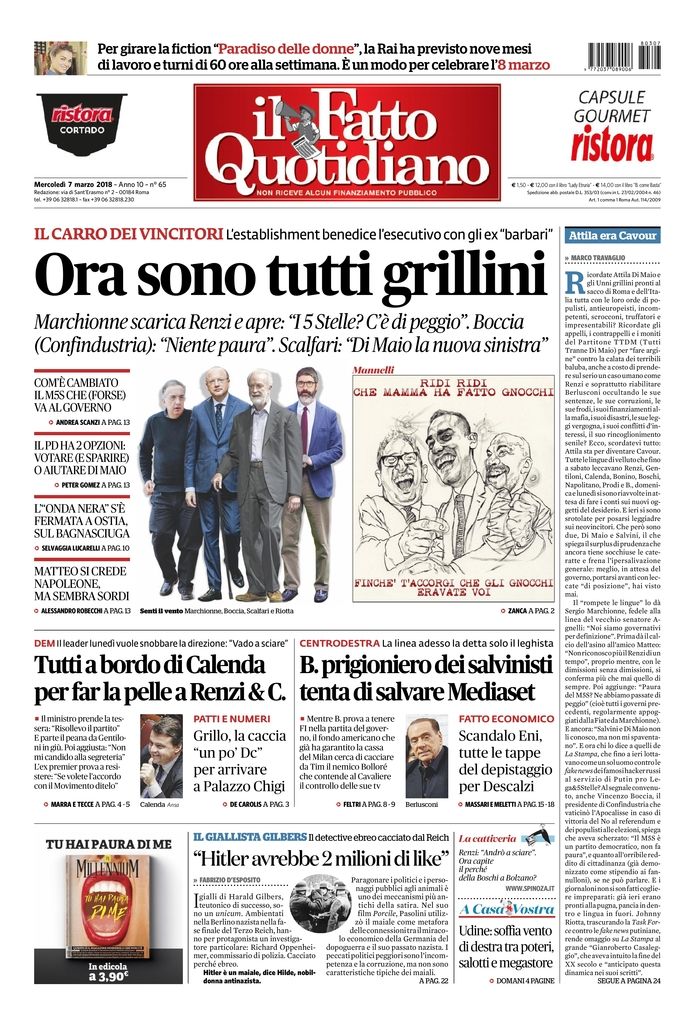 mercoledì 7 marzo 2018 il fatto quotidiano