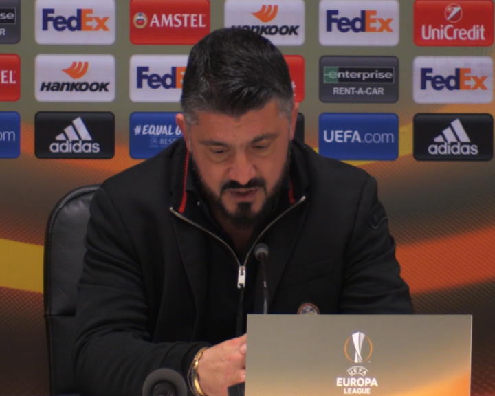 Copertina di Europa League, Milan Arsenal 0 a 2. Gattuso: “Non siamo mai stati squadra”