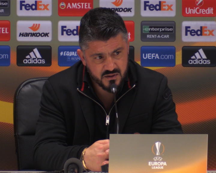 Copertina di Europa League, dopo la sconfitta del Milan il ringhio di Gattuso: “Non andremo a Londra in gita”