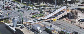 Copertina di Miami, un ponte crolla su una strada. “Quattro persone sono morte schiacciate”