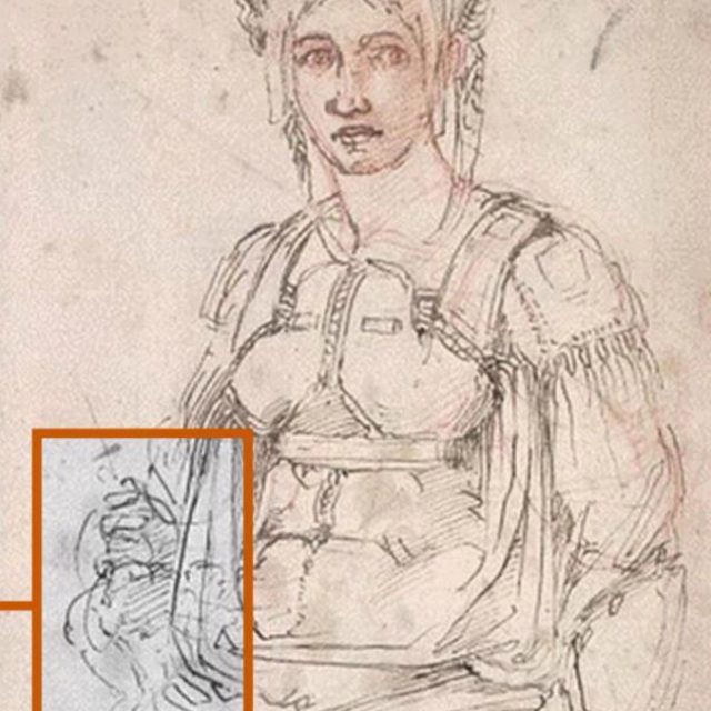 Michelangelo, scoperta una caricatura dell’artista nascosta in un suo disegno