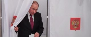 Copertina di Elezioni Russia, Vladimir Putin rieletto per il suo quarto mandato: gli exit-poll lo danno al 73,9%