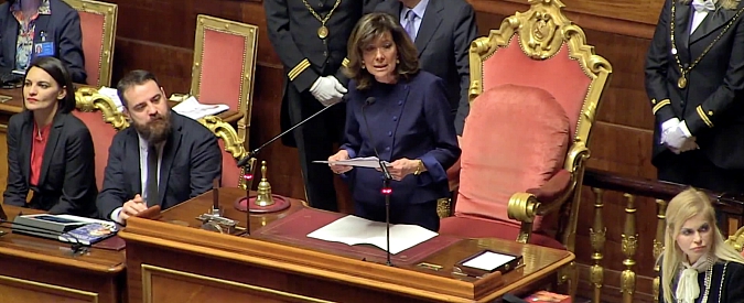 Copertina di Casellati, il discorso al Senato: “Io prima donna eletta, è onore e responsabilità”