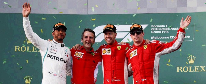 Formula 1, Vettel davanti ad Hamilton in Australia. Terzo Raikkonen: due Ferrari sul podio per la prima volta dal 2004