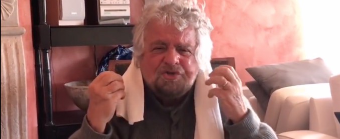 Copertina di Grillo posta un video sul suo blog in preda all’influenza: “Buona Pasqua autoimmune”