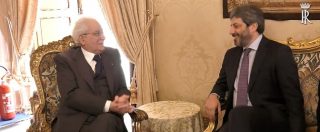 Copertina di Consultazioni, colloquio tra il presidente Mattarella e Roberto Fico: l’incontro dura circa 20 minuti