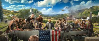 Copertina di Far Cry 5, una frenetica avventura nella Hope County di Ubisoft che vi terrà attaccati al joypad fino ai titoli di coda