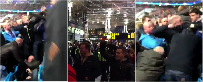 Copertina di Champions League, botte tra supporter del Manchester e del Liverpool. Poi esplode la gioia nel centro commerciale