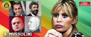Copertina di M5s, Mussolini: “Sono poveracci. Di Maio e Fico, anzi Figo, vadano con Rizzo, che con quella pelata mi ricorda qualcuno”