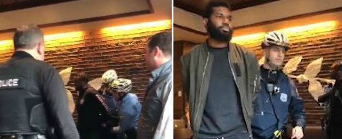 Copertina di Starbucks, due afroamericani nel locale senza ordinare: arrestati. Polizia chiamata dal gestore, le scuse dell’azienda in imbarazzo