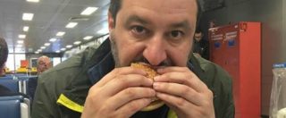 Copertina di Salvini posta foto della sua “cenetta” da McDonald’s dopo una giornata al Vinitaly con dichiarazioni per il cibo made in Italy