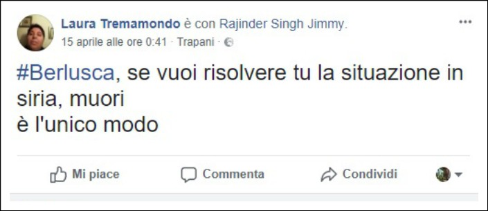 Reggio Emilia, consigliere comunale M5s su Facebook: “Berlusconi muori”. Poi si scusa e scrive: “Scherzo”