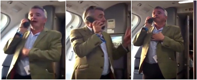 Il volo Ryanair è in ritardo, l’amministratore delegato O’Leary offre da bere a tutti: “Ma solo un drink a testa…”