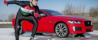 Copertina di Jaguar XE Sport, gara sul ghiaccio contro il campione olimpico – FOTO e VIDEO