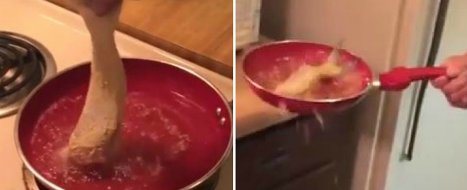 Copertina di L’olio bollente resuscita il pesce impanato, che inizia ad agitarsi. La frittura è raccapricciante