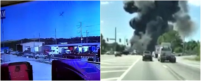 Copertina di Velivolo militare precipita vicino all’aereoporto: nove morti. Il video dello schianto al suolo