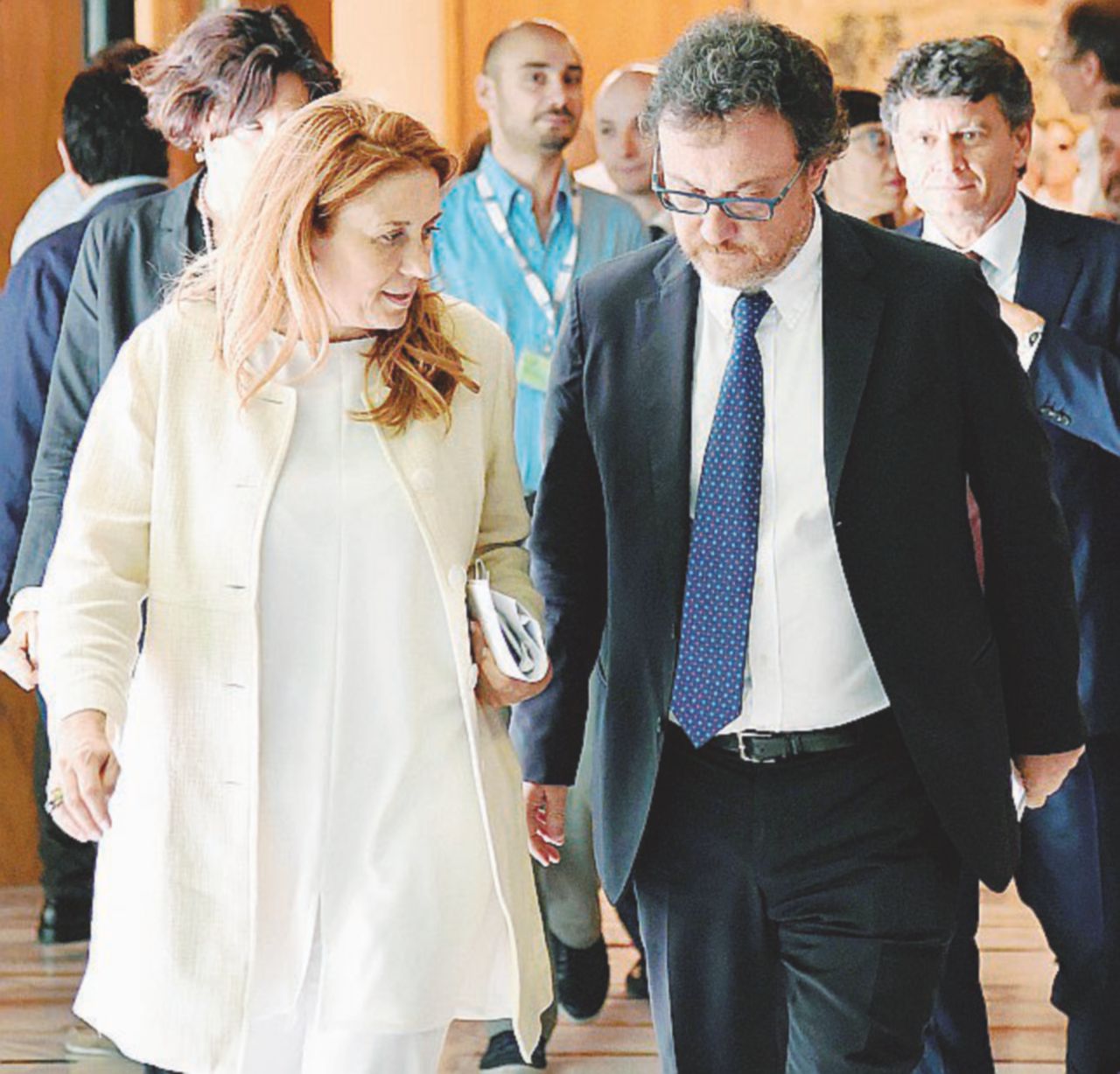 Incarico in scadenza - La presidente Rai Monica Maggioni col direttore generale Mario Orfeo - Ansa La pazza idea dem: prorogare i vertici della Rai