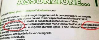 Copertina di “L’alcol? Lo regge meglio la razza bianca”. Ritirato opuscolo per le scuole di Treviglio: “Copiato dal manuale Iss”