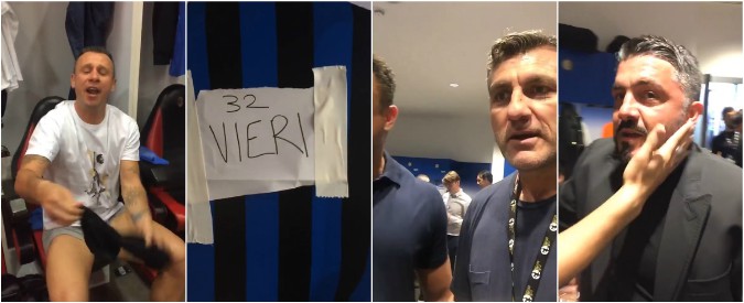 Copertina di Addio al calcio Andrea Pirlo, lo show di Bobo Vieri negli spogliatoi: scherza con Cassano, Gattuso e gli altri