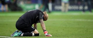 Copertina di Champions League, gli errori di Karius “colpa di una commozione cerebrale” provocata da scontro con Sergio Ramos