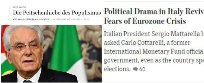 Governo, i media internazionali temono per l’Europa: “Dramma italiano spiana la strada a feroce battaglia sull’Unione”