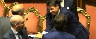 Copertina di Governo, sì alla fiducia del Senato al governo Conte. Il momento della lettura del risultato da parte di Casellati