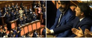 Copertina di Governo, Conte in Senato: “Fuori mafia dallo Stato”. Cori in aula di Lega e M5s, Renzi protesta: interviene Casellati