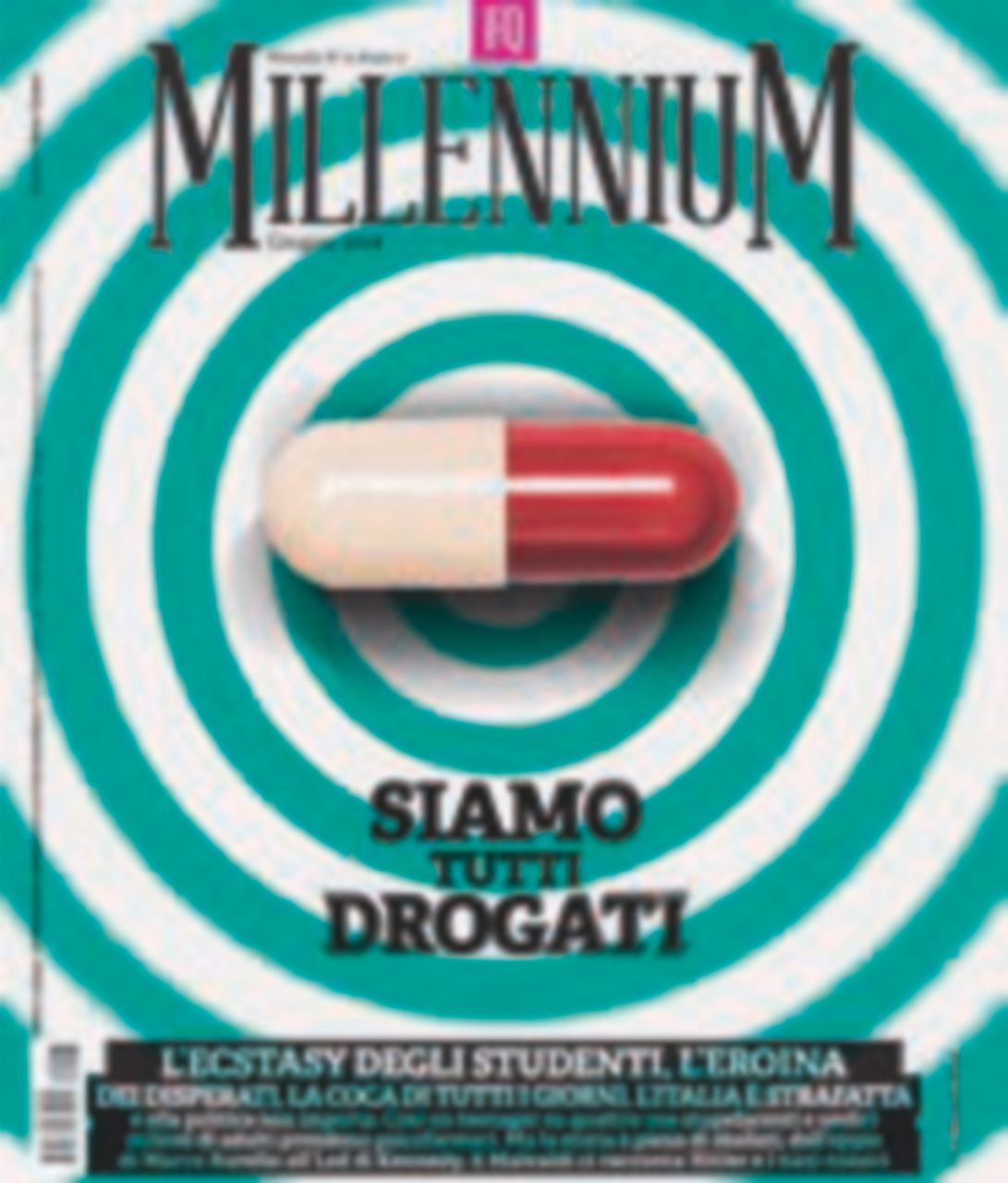 Copertina di Droga, su Fq MillenniuM in edicola l’incubo di quelle nuove. Legali e non