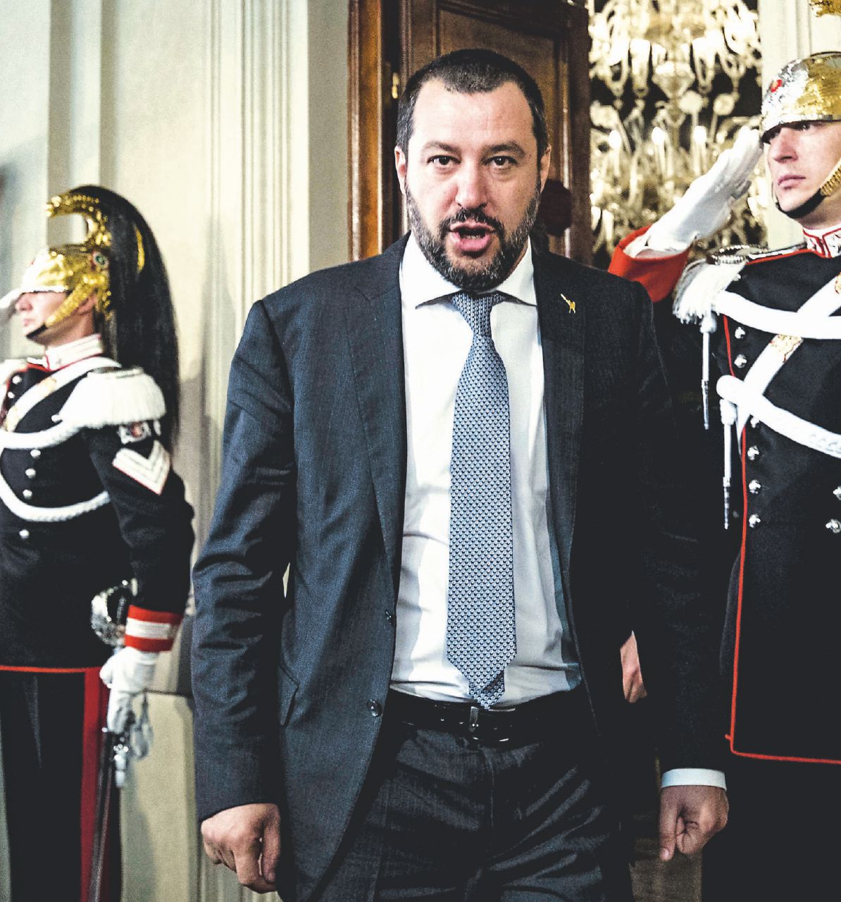 Fronte Interno - Matteo Salvini, vicepremier e numero uno del Viminale - LaPresse Speedy Pizza, “golpe” e ruspe: così Mr. Lega ha liquidato B. e Renzi