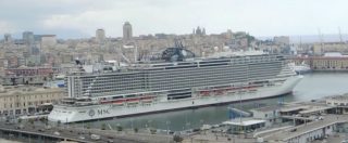 Copertina di A Genova il varo del gigante dei mari: viaggio sulla più grande nave da crociera con cinema, piscine e spa. Salpate a bordo