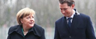Migranti, incontro Merkel-Kurz. Cancelliera: “Ue sia unita”. L’austriaco: “Decidiamo noi chi arriva, non scafisti”