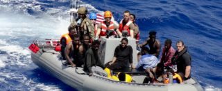 Migranti, la nave Usa Trenton ad Augusta per sbarcare 41 naufraghi: “Non siamo riusciti a recuperare i 12 cadaveri”