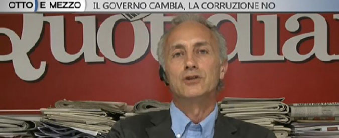 Copertina di Stadio Roma, Travaglio: “Lanzalone? Almeno si è dimesso subito e non si è gridato al complotto giudiziario”