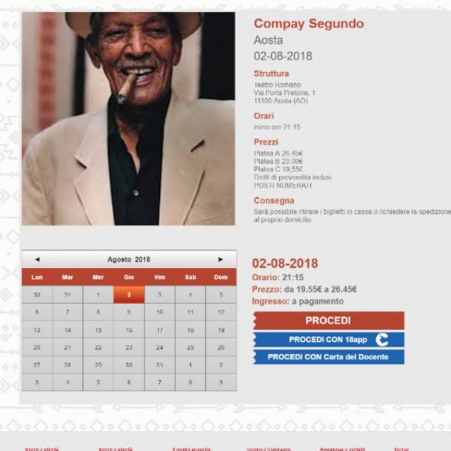 Compay Segundo in concerto ad Aosta: in vendita i biglietti per il live del musicista morto nel 2003