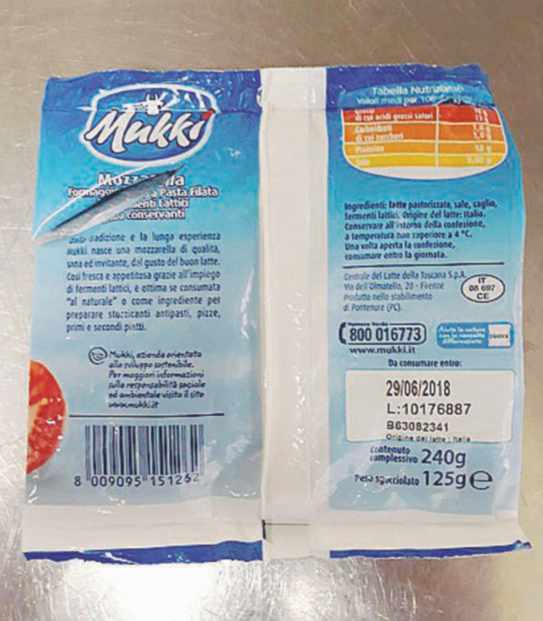 Marca Mukki - Mozzarelle Mozzarelle con sorpresa: aghi da cucito nel latticino