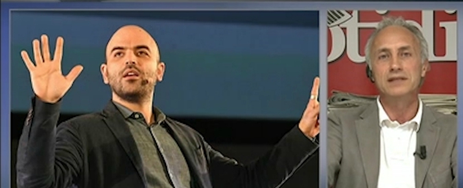 Copertina di Saviano, Travaglio: “Ricatto di Salvini inaudito e indegno. Con le scorte non si scherza”